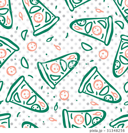 Seamless pattern with pizza 31348256