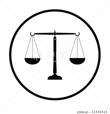 Justice scale icon 31349314