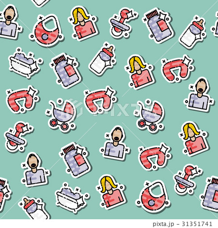 Motherhood icons pattern 31351741