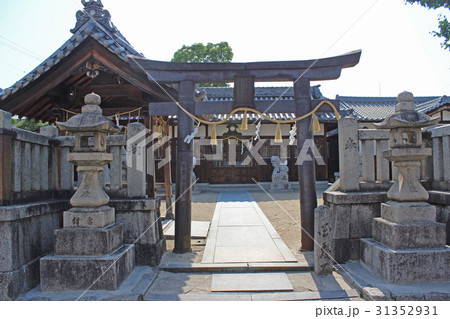 十二社神社 奈良県香芝市五位堂の写真素材