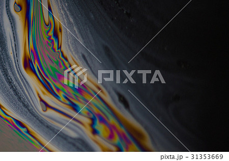 Macro closeup of a colorful soap bubble 31353669