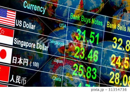 currency exchange rate on digital display board currency exchange rate on digital display board 31354736