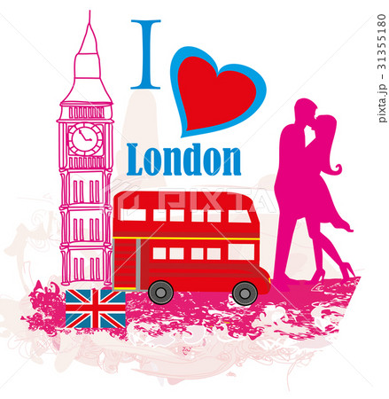 Romantic couple in London card 31355180