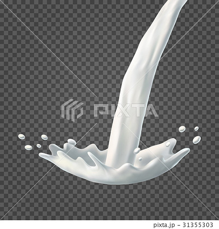 Pouring splash of milk vector 31355303