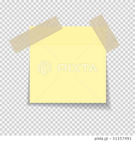 Sticky Paper Note on Transparent Background  Vecto 31357491