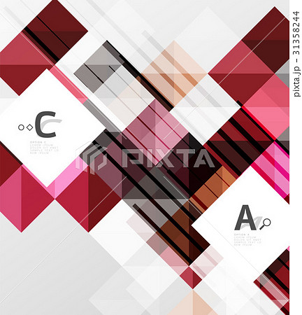 Square elements with infographics and options 31358244