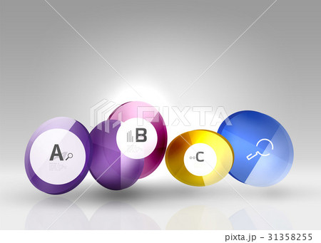 Colorful glossy circle infographics 31358255