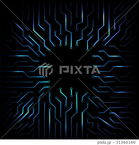 Abstract line technology blue background. 31360160