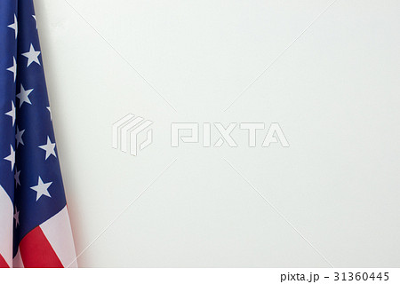 US flag border on white background 31360445