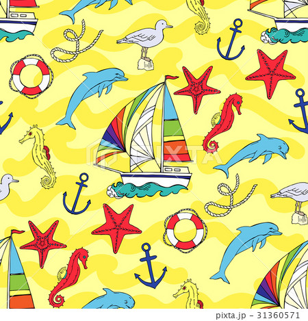 Nautical seamless pattern 31360571