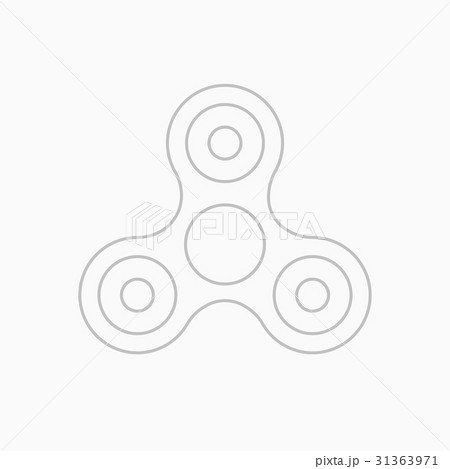 Fidget spinner thin line vector icon. 31363971
