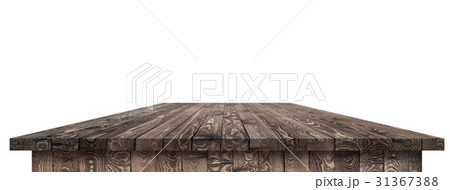 Empty wooden table with clipping mask 31367388