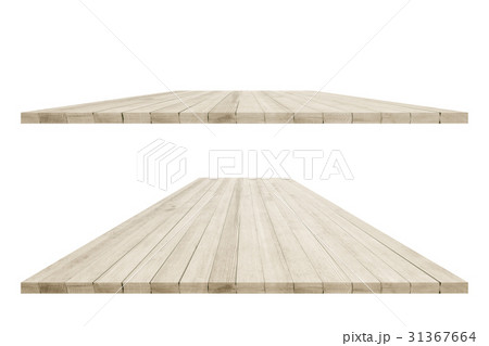 Empty wooden table perspective with clipping path 31367664