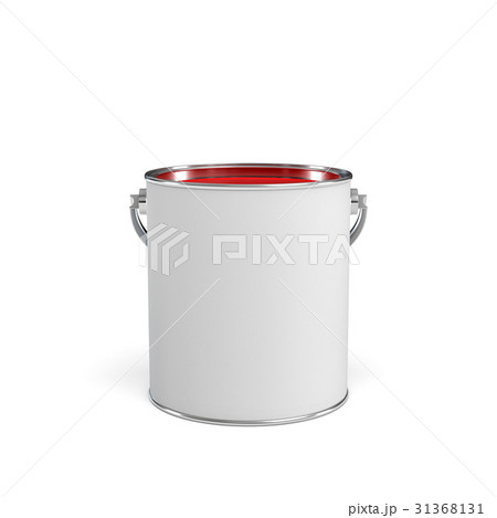 3d rendering of a paint bucket full of red paint 3d rendering of a paint bucket full of red paint 31368131
