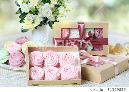 Delicate homemade zephyr in the box 31369826