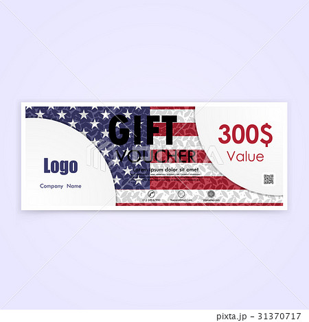 Gift voucher american flag background Gift voucher american flag background 31370717
