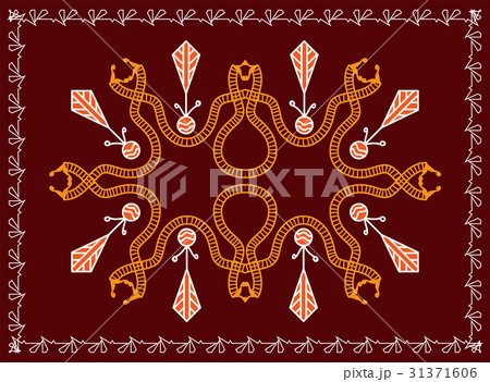 Folk, Tribal Design, Motif, Wall Painting Folk, Tribal Design, Motif, Wall Painting 31371606