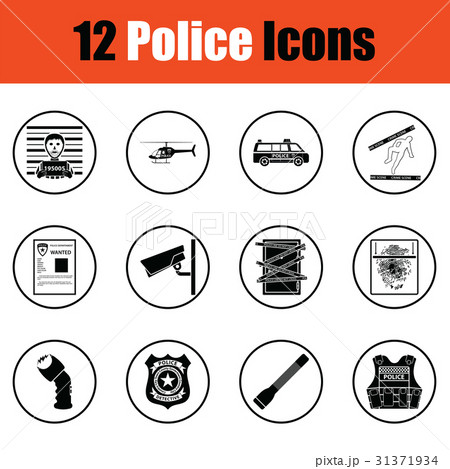 Set of police icons 31371934