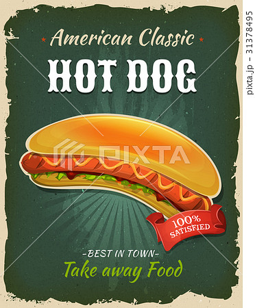 Retro Fast Food Hot Dog Poster 31378495