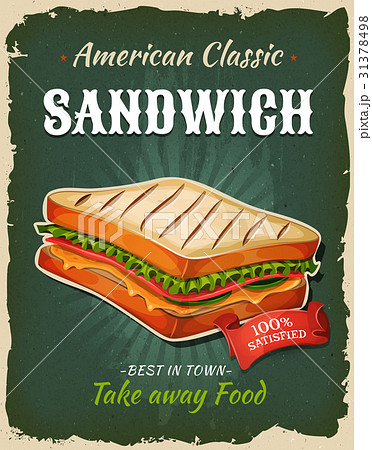Retro Fast Food Sandwich Poster 31378498