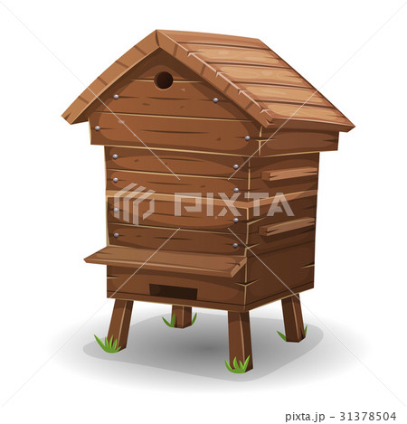 Wood Hive For Bees 31378504
