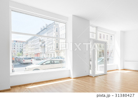 empty room, shop interior with shopping window empty room, shop interior with shopping window 31380427