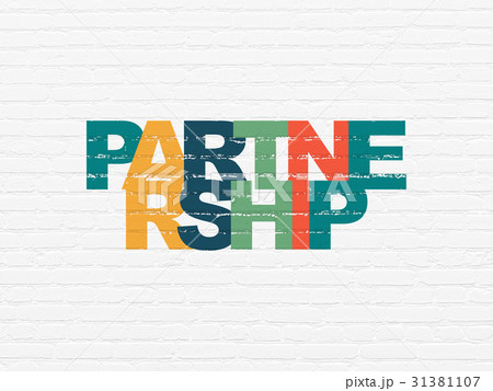 Business concept: Partnership on wall background Business concept: Partnership on wall background 31381107