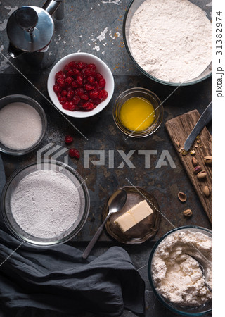 Ingredients for cooking cannoli of traditional Ingredients for cooking cannoli of traditional 31382974