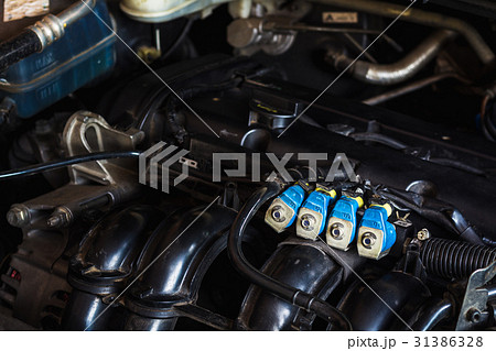 LPG fuel injection focus in engine room 31386328