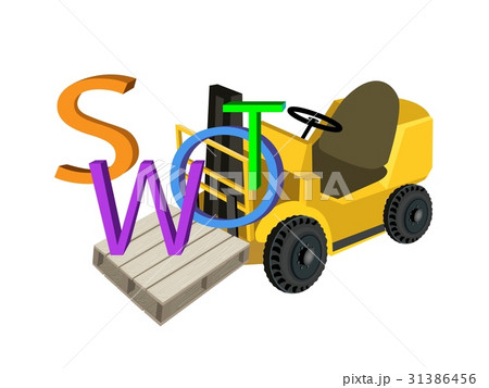 Forklift Truck Loading The SWOT Analysis Concept 31386456