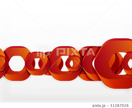 Geometric abstract background, cut chain shapes or 31387026