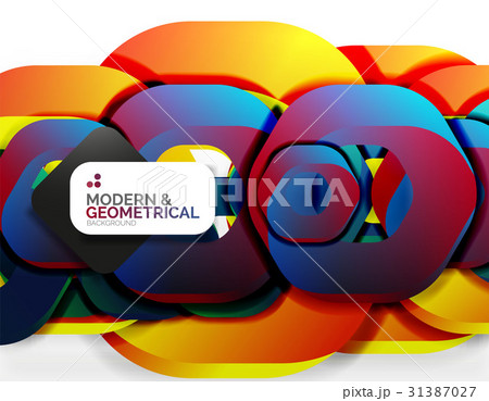 Geometric abstract background, cut chain shapes or 31387027