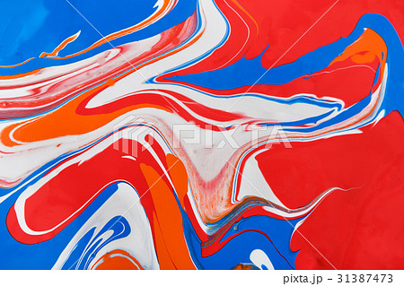 Liquid marbling acrylic paint background. Fluid Liquid marbling acrylic paint background. Fluid 31387473