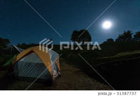 The night view of samurdao mountain. Thailand 31387737