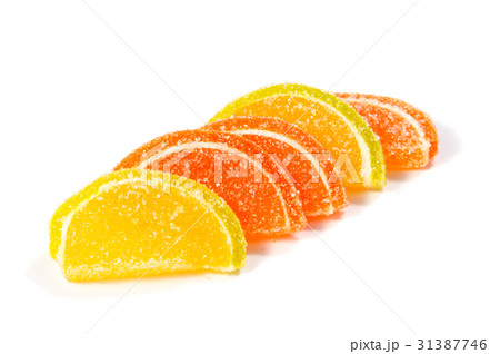 Jelly candies on white background.  31387746