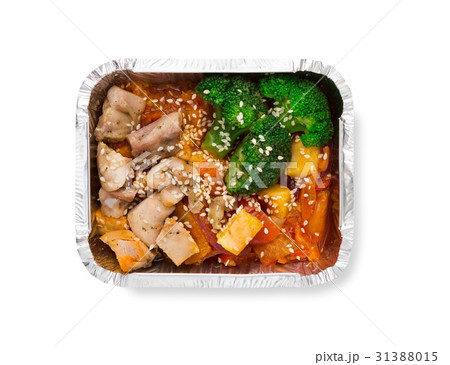 Healthy food in boxes, diet concept. Isolated on Healthy food in boxes, diet concept. Isolated on 31388015