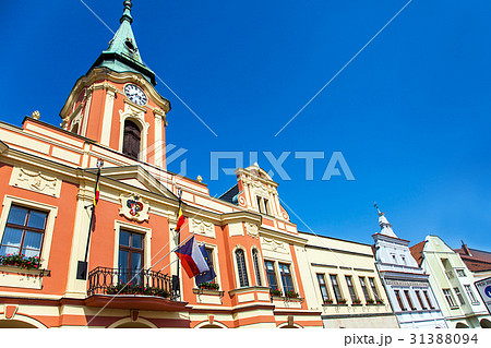 Facade of historic houses  31388094