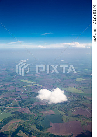 Blue sky background with tiny clouds Blue sky background with tiny clouds 31388174