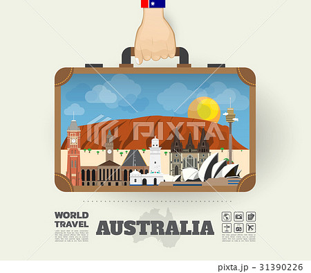 Hand carrying Australia Landmark Global Travel. Hand carrying Australia Landmark Global Travel. 31390226