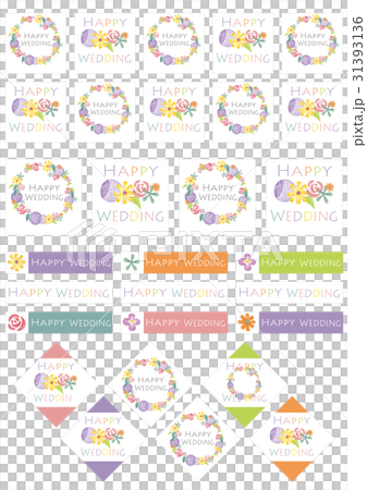 Wedding paper items (hand-painted wreath label set) 31393136
