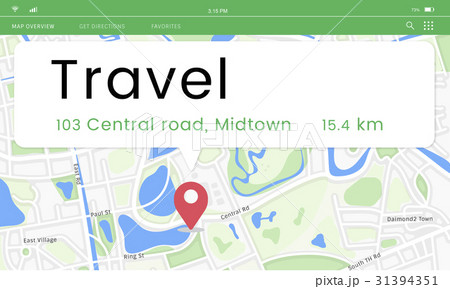 Map GPS Location Direction Position Graphic 31394351