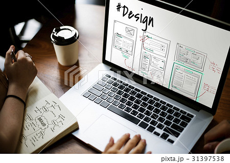 Website development layout sketch drawing 31397538