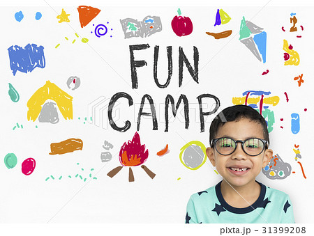 Kids Fun Camp Education Space Icons 31399208