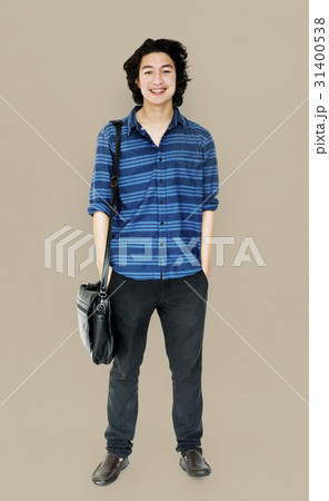 Young Adult with Smile Face Cheerful Studio Portrait Young Adult with Smile Face Cheerful Studio Portrait 31400538