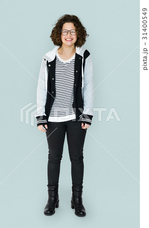 Young Adult with Smile Face Cheerful Studio Portrait Young Adult with Smile Face Cheerful Studio Portrait 31400549