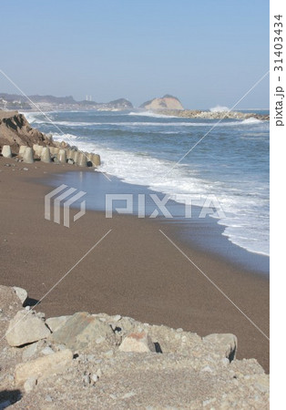 福島県の浜通り、東日本大震災後の防潮堤工事が進むいわき市南作の海岸線 福島県の浜通り、東日本大震災後の防潮堤工事が進むいわき市南作の海岸線 31403434
