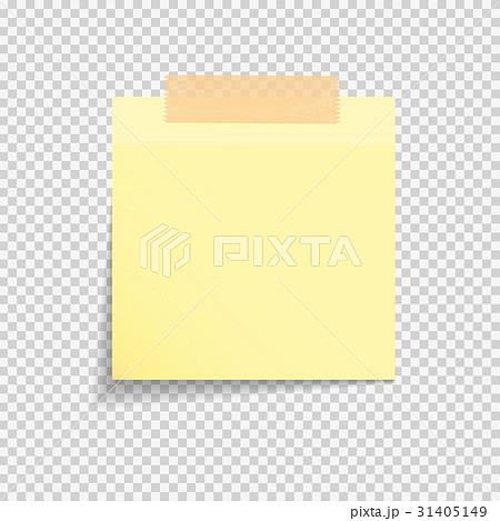 Sticky Paper Note on Transparent Background  Vecto 31405149