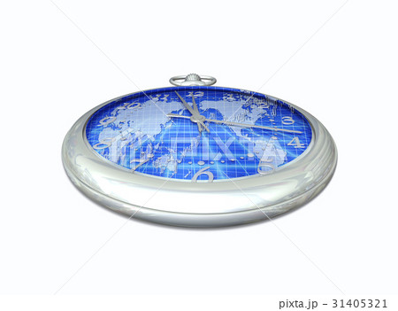 株式市場の時計が時間を刻んでいく 31405321