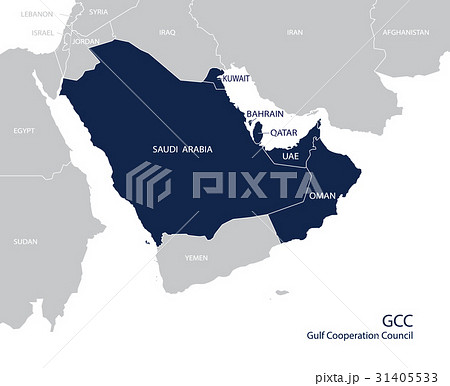 Map of the Gulf Cooperation Council (GCC) 31405533