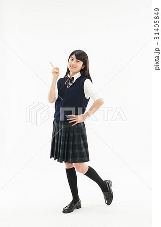 中学生 制服　指差し 31405849